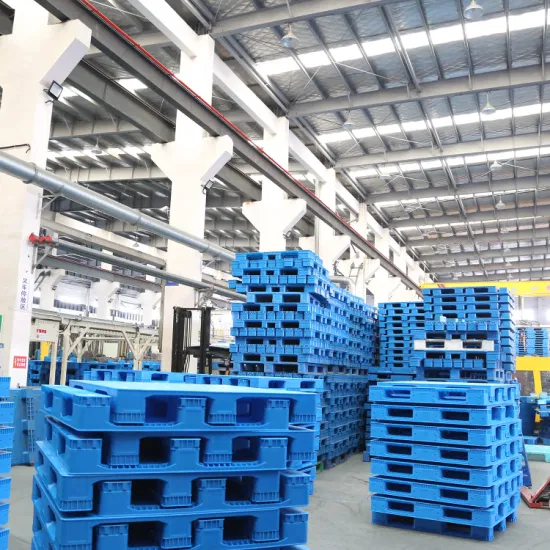 Paletas de plástico duraderas para almacenamiento de almacén de logística industrial de calidad confiable